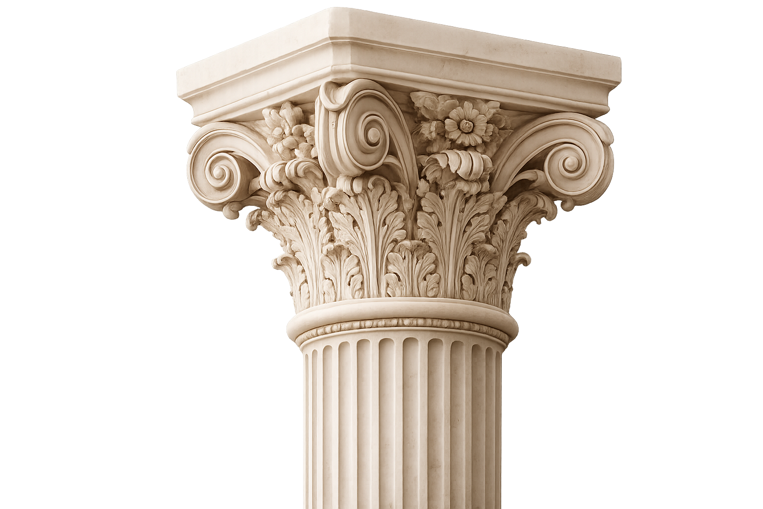 Classical stone column capital